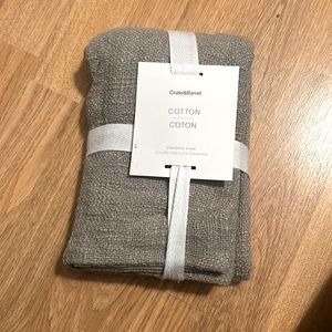 Crate & Barrel Standard Pillow Lindstrom Sham Cotton - Grey